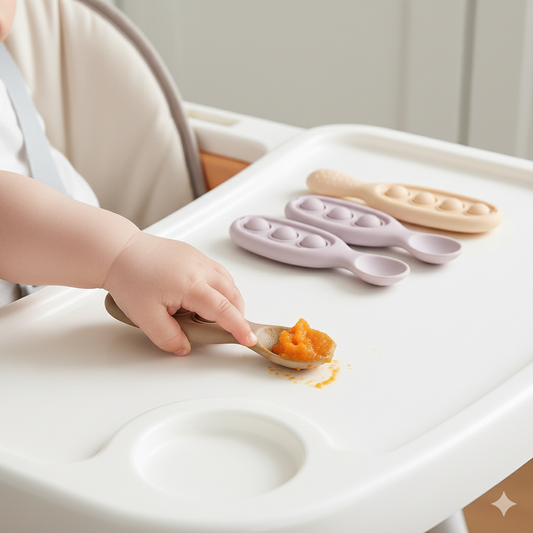 Silicone Fidget Button Spoon Set