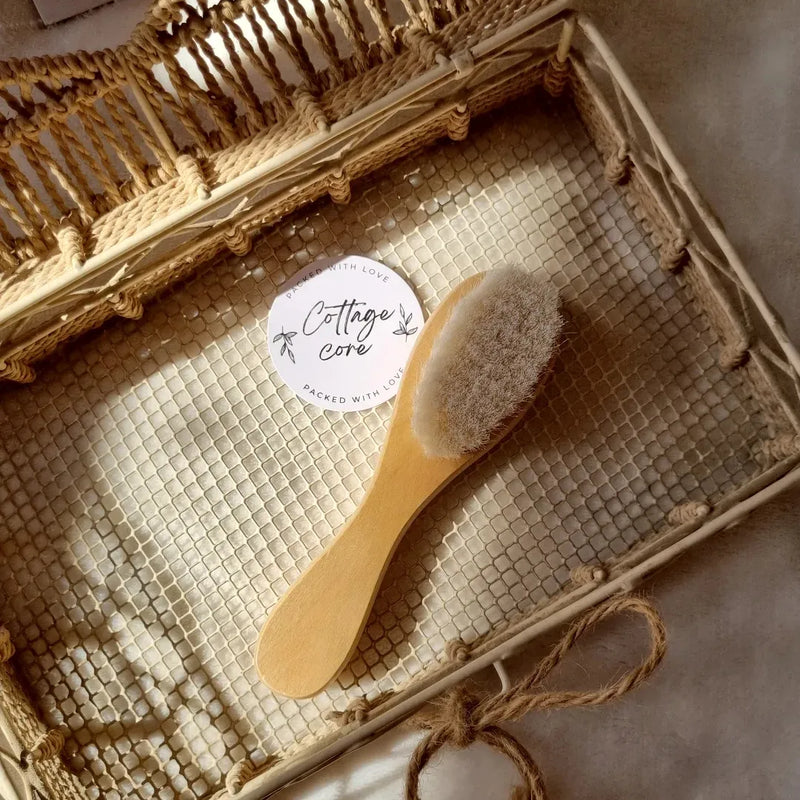 Cottage Core Inspired Natural Wooden Baby Brush Set