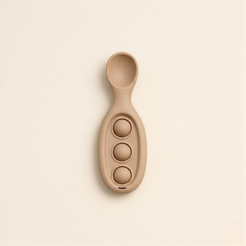 Silicone Fidget Spoon Set detail – BPA-free baby feeding spoons by Cuddle Bloom