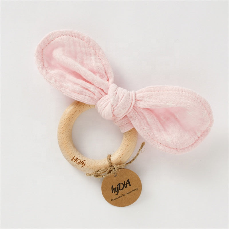 Organic Muslin Baby Bib and Soothing Gift Set