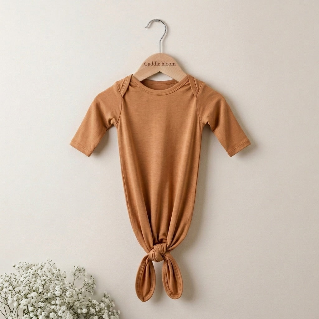 Viscose Bamboo Baby knotted Sleeper Gown