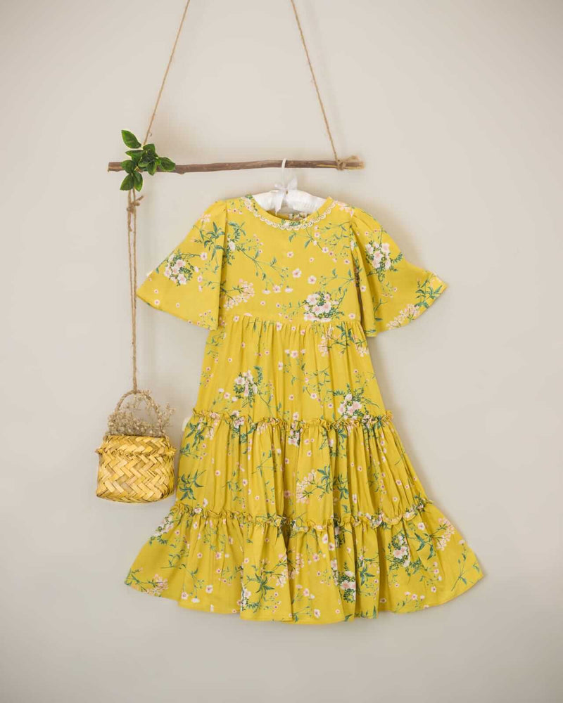 Sunshine Blossom Tiered Dress