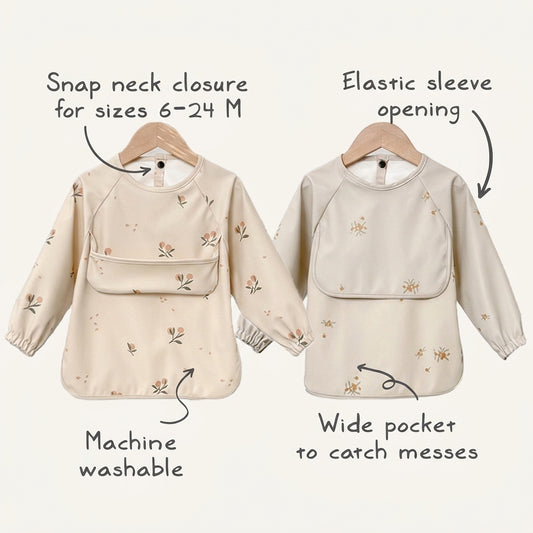 Long Sleeve Apron Printed Bib
