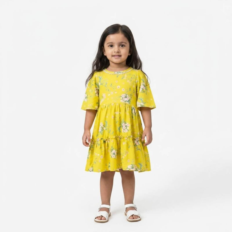 Sunshine Blossom Tiered Dress