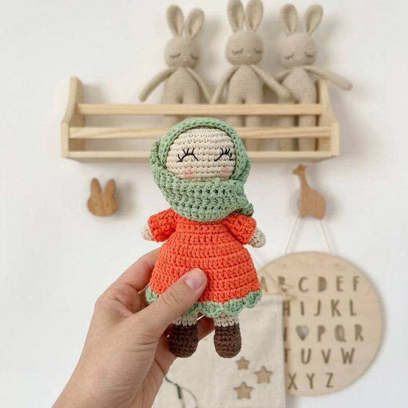 Little Muslimah -Handmade Crochet Mini Doll