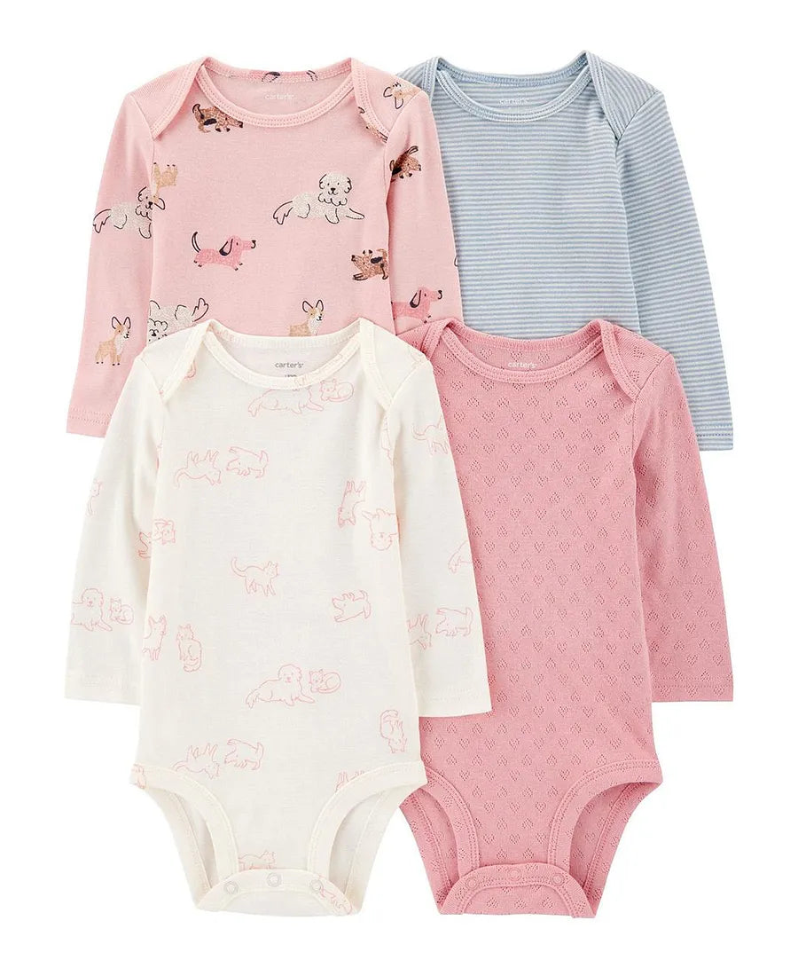 Carter's Pack of 4 Cotton Full Sleeves Bodysuits